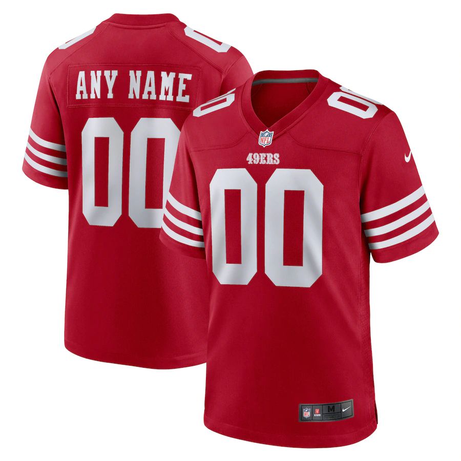 Men San Francisco 49ers Nike Scarlet Custom NFL Jersey->customized nfl jersey->Custom Jersey